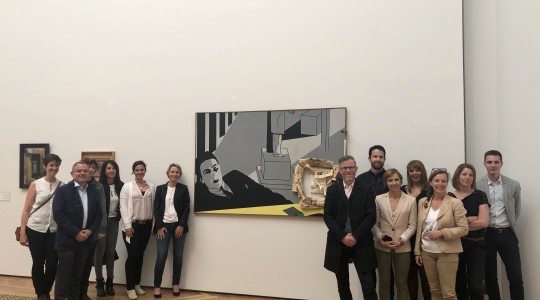 Inauguration du tableau « Le Livre : Portrait d’André Breton » réalisé par l’artiste Hervé Télémaque