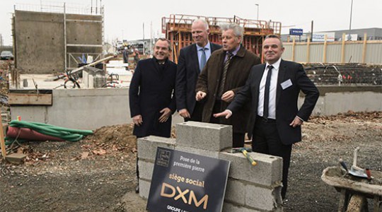 Evénement : Pose de première pierre de l'entreprise DXM à Cesson-Sévigné (35)