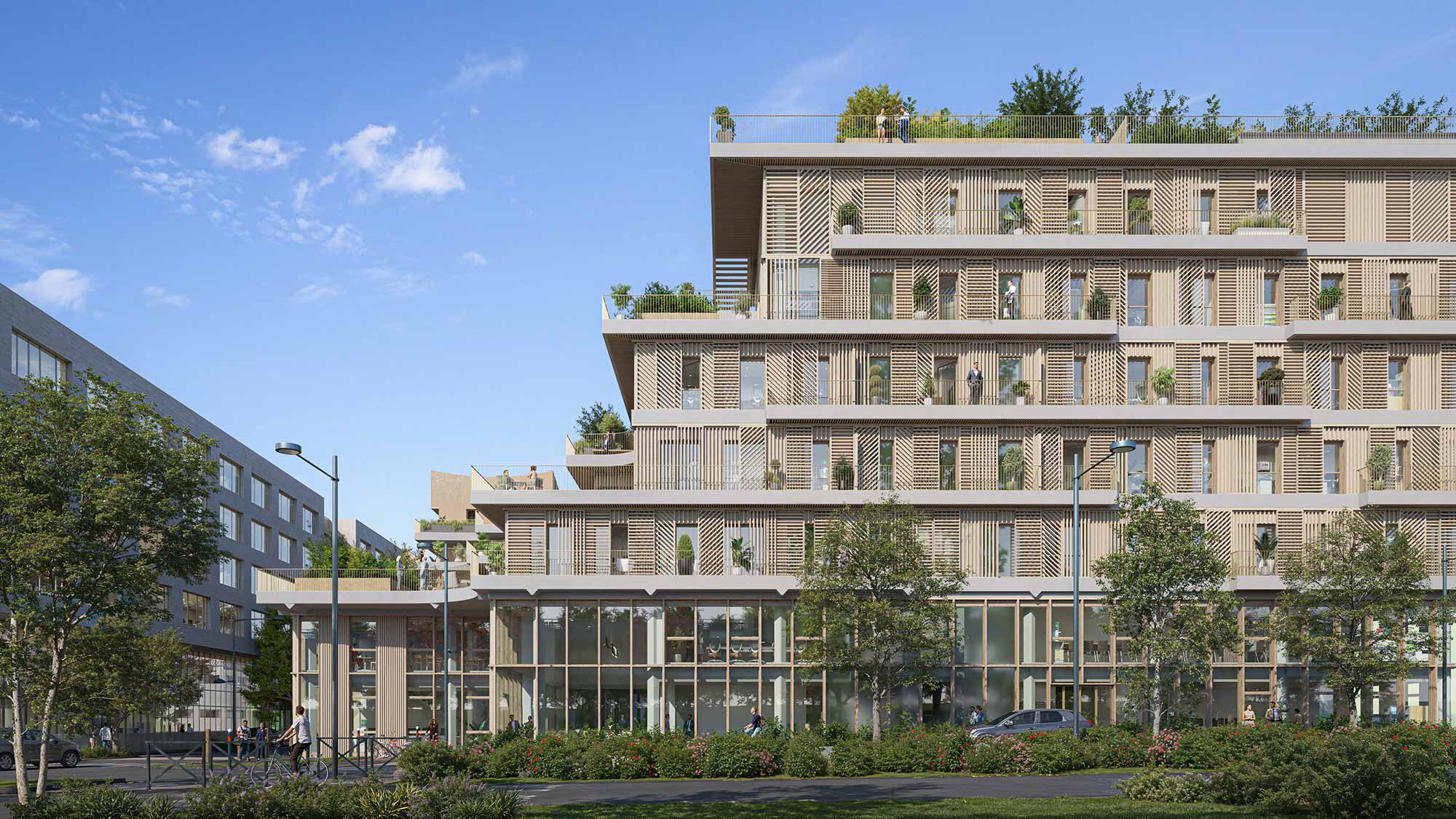 Futur siège du Groupe LAUNAY depuis le boulevard des Alliés