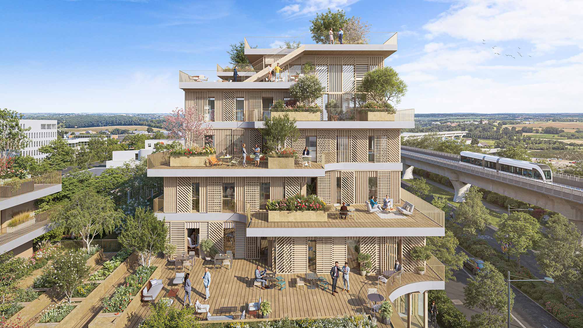 Vue aérienne du siège social du Groupe LAUNAY